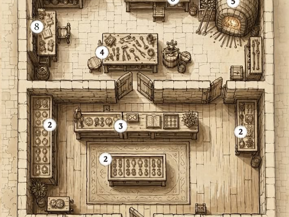 Pracownia złotnika - lokacja RPG